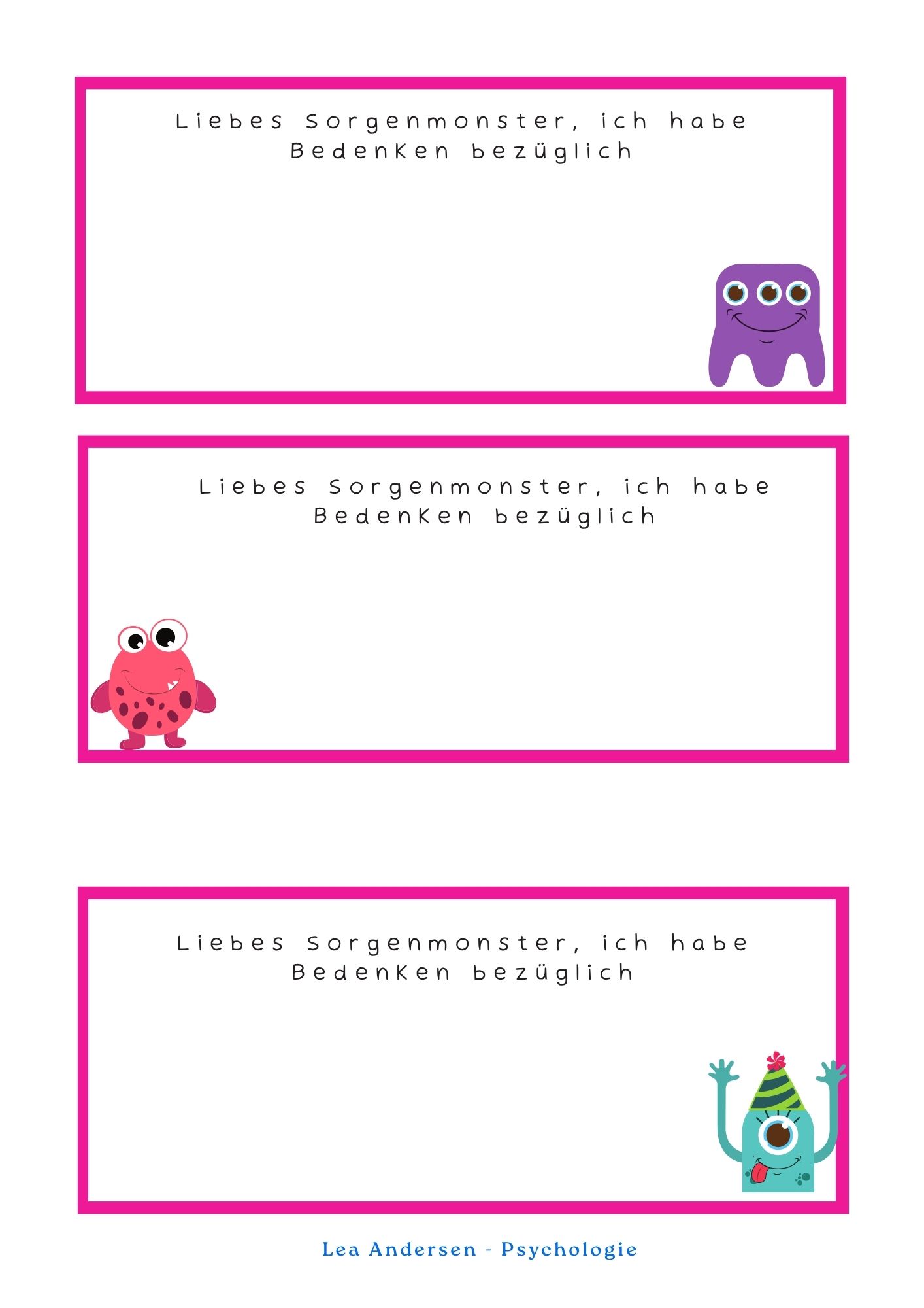 Vorschaubild 4 von Sorgenmonster – Aktivitätsbuch für Kinder & Jugendliche