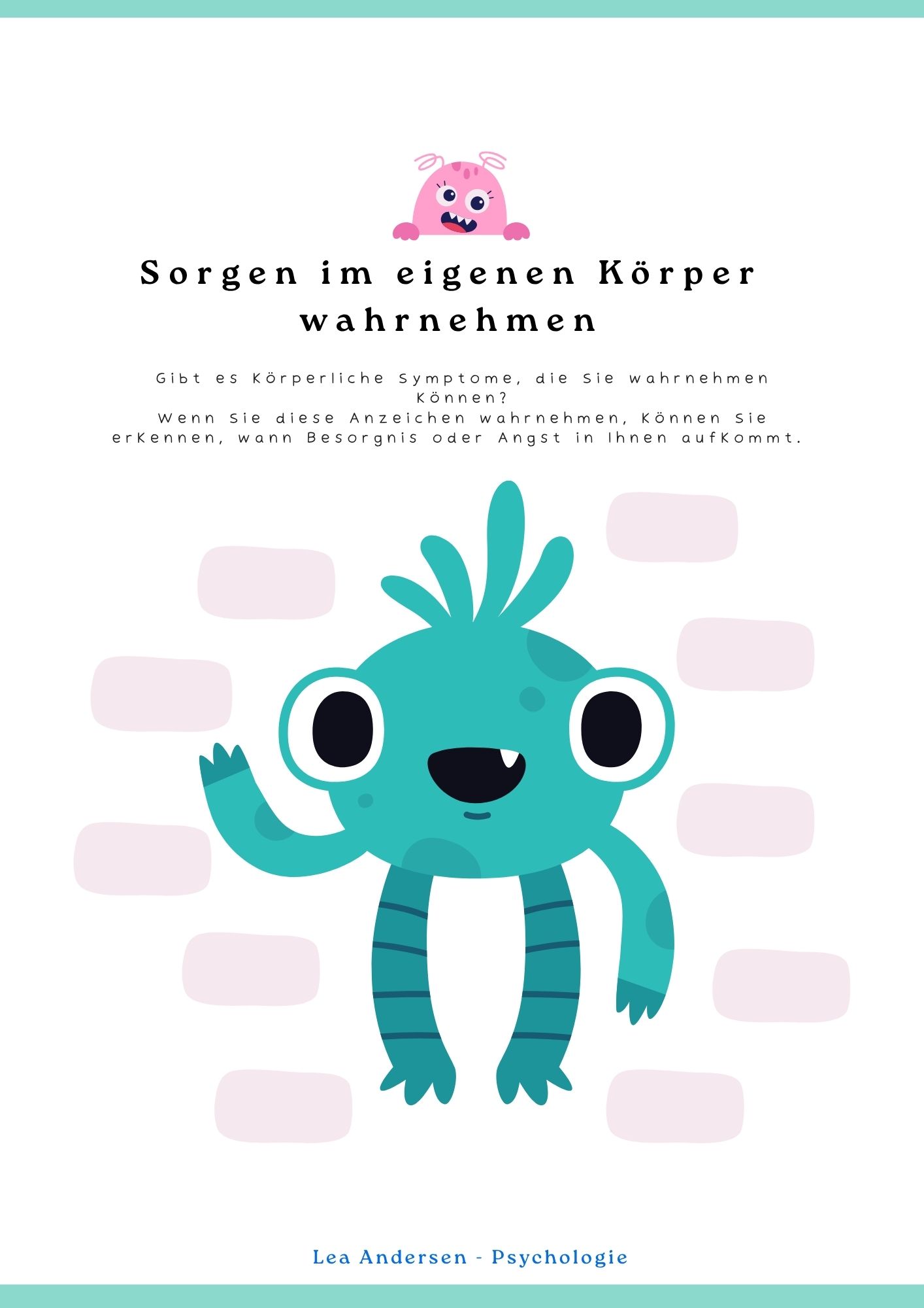 Vorschaubild 2 von Sorgenmonster – Aktivitätsbuch für Kinder & Jugendliche